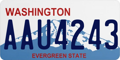 WA license plate AAU4243