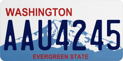 WA license plate AAU4245