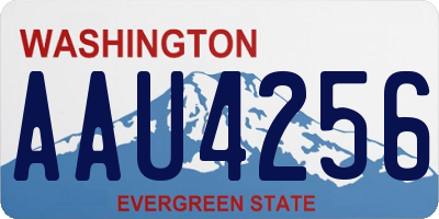 WA license plate AAU4256