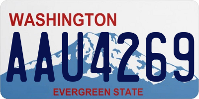 WA license plate AAU4269