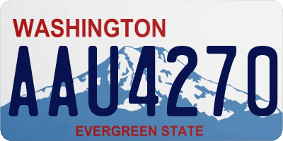WA license plate AAU4270