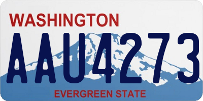 WA license plate AAU4273