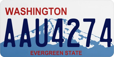 WA license plate AAU4274