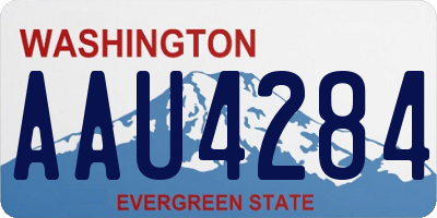 WA license plate AAU4284