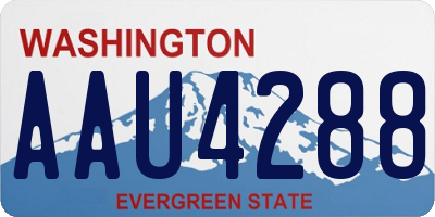 WA license plate AAU4288