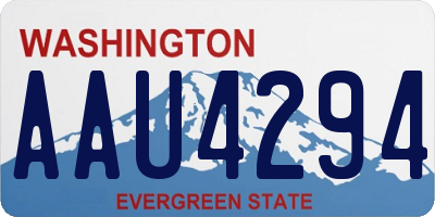 WA license plate AAU4294