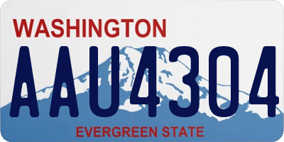 WA license plate AAU4304