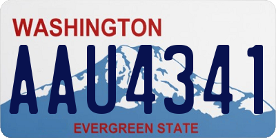 WA license plate AAU4341