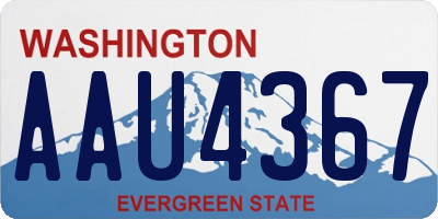 WA license plate AAU4367