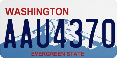 WA license plate AAU4370