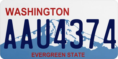 WA license plate AAU4374