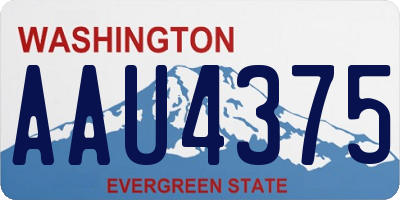 WA license plate AAU4375