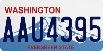 WA license plate AAU4395