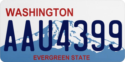 WA license plate AAU4399