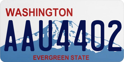 WA license plate AAU4402