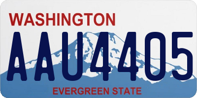 WA license plate AAU4405