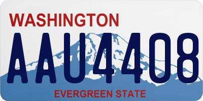 WA license plate AAU4408