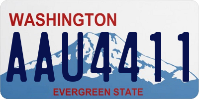 WA license plate AAU4411