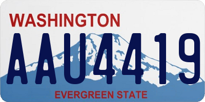 WA license plate AAU4419