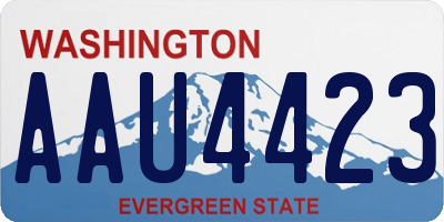 WA license plate AAU4423