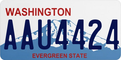 WA license plate AAU4424