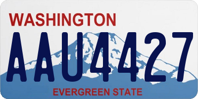 WA license plate AAU4427