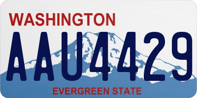WA license plate AAU4429