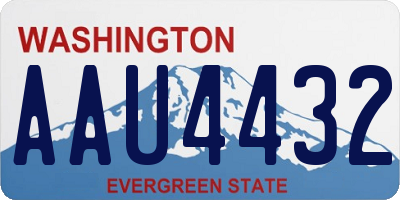 WA license plate AAU4432