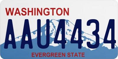WA license plate AAU4434