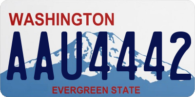 WA license plate AAU4442
