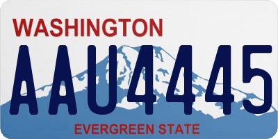 WA license plate AAU4445
