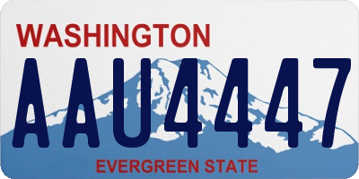 WA license plate AAU4447