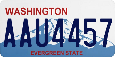 WA license plate AAU4457