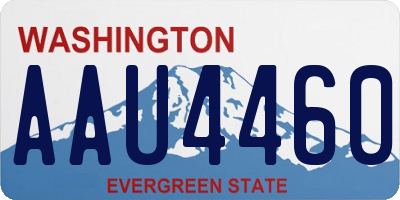 WA license plate AAU4460