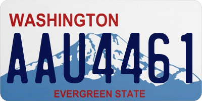 WA license plate AAU4461
