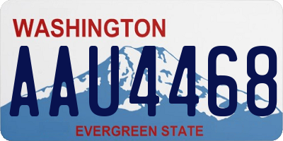 WA license plate AAU4468