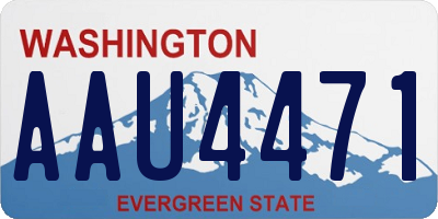 WA license plate AAU4471