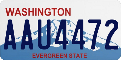 WA license plate AAU4472