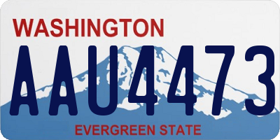 WA license plate AAU4473