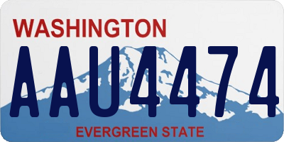 WA license plate AAU4474