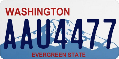 WA license plate AAU4477