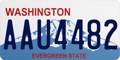 WA license plate AAU4482