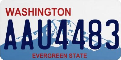 WA license plate AAU4483