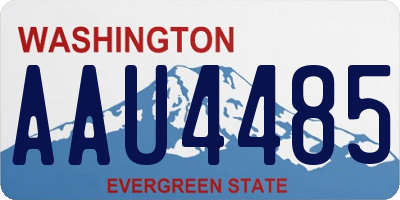 WA license plate AAU4485