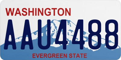 WA license plate AAU4488