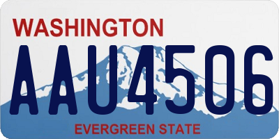 WA license plate AAU4506