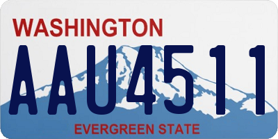 WA license plate AAU4511