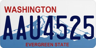WA license plate AAU4525