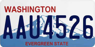 WA license plate AAU4526