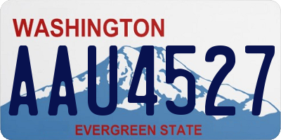 WA license plate AAU4527